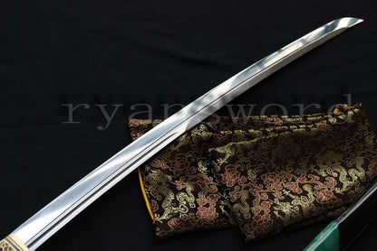 Katana 1095 High Carbon Steel top quality iron tsuba full tang sharp japanese sword black