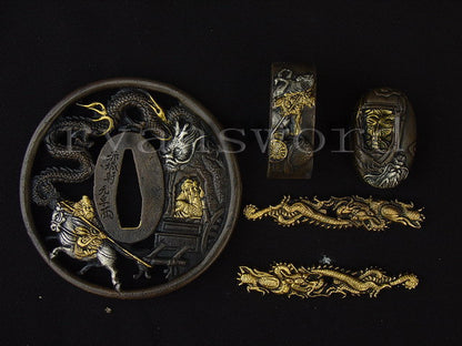 Katana 1095 High Carbon Steel top quality tsuba full tang sharp japanese sword brown ito