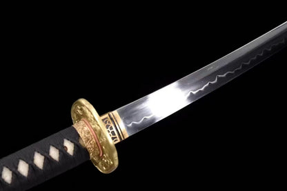 Authentic Katana swords full tang full wrapped rayskin saya T10 steel clay tempered