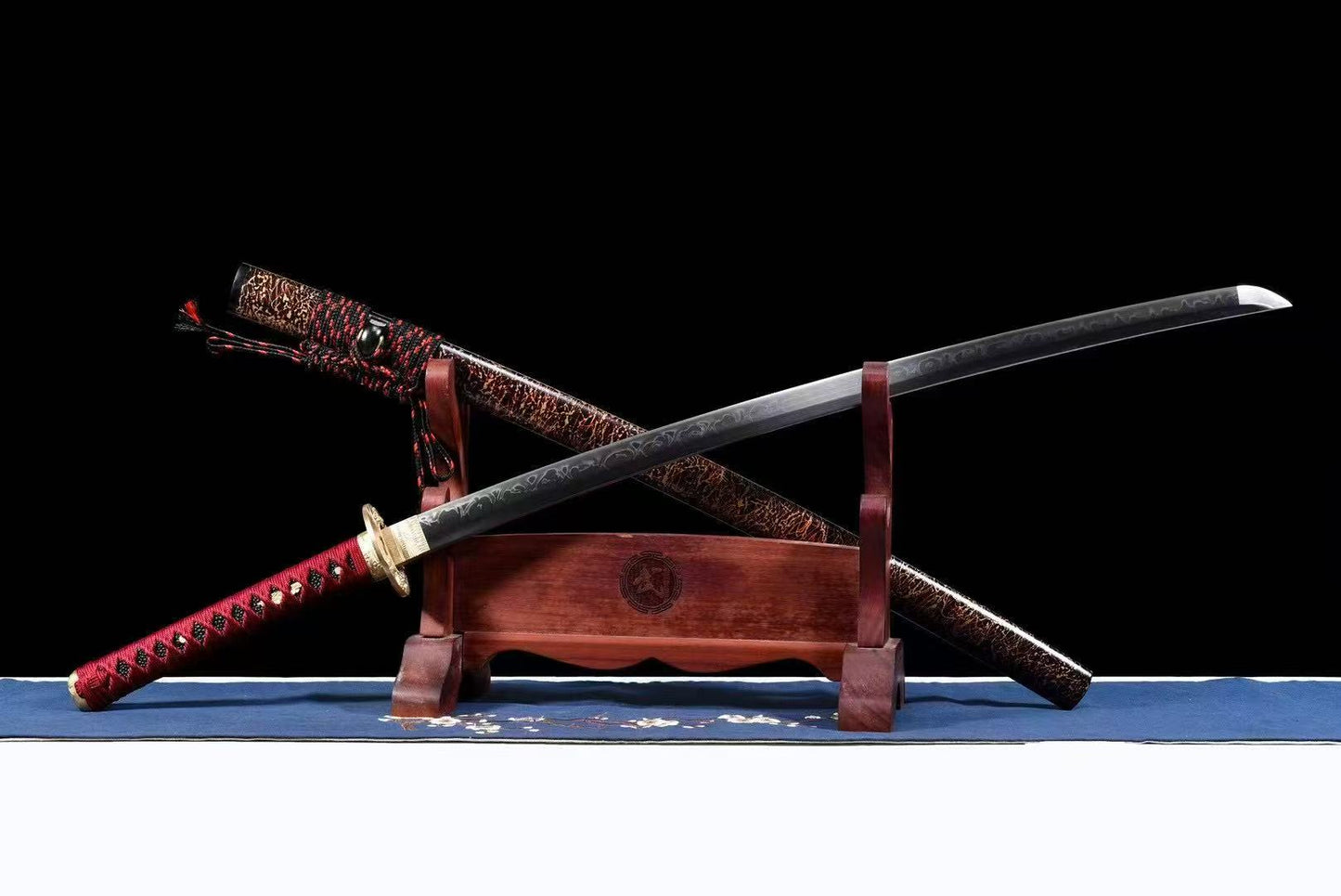 Authentic Katana swords full tang T10 steel Hitatsura lay tempered sharp battle ready can cut tree