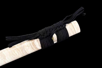 Ninja top quality shining saya Juhe Knife Sword folded pattern steel real hamon blade handcraft forcollection
