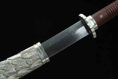 Chinese top quality Ancient Dao Sword feather style fitting handcraft best for collection