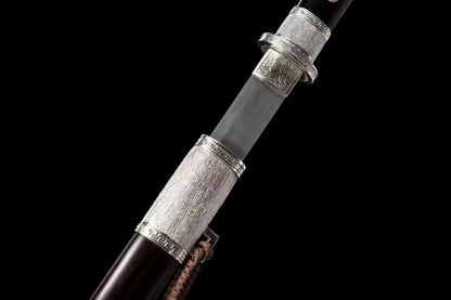 Chinese top quality Red sandal wood Sword classical handcraft Pattern steel best for collection