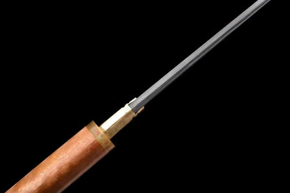 Ninja top quality wood saya Juhe Knife Sword folded pattern steel real hamon abrasive blade handcraft forcollection