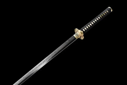 Ninja top quality shining saya Juhe Knife Sword folded pattern steel real hamon blade handcraft forcollection