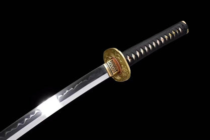 Authentic Katana swords full tang full wrapped rayskin saya T10 steel clay tempered