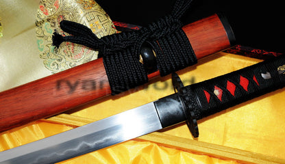 Authentic Katana swords full tang classical tsuba Folded steel clay tempered