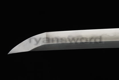Katana 1095 High Carbon Steel silver plated tsuba full tang sharp battle ready blade