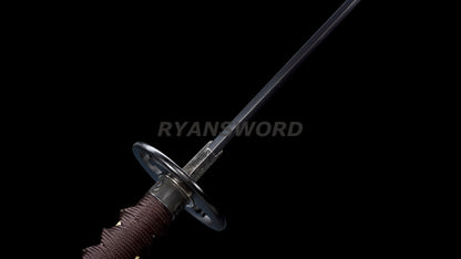 Japanese Katana 2 Piece Set 1095 High Carbon Steel+Folded Steel