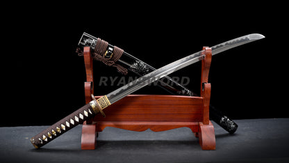 Japanese Sword Set Katana+Wakizashi Unokubi-Zukuri Blade Full Tang