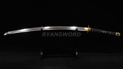 Tachi Japanese Sword 1095 High Carbon Steel Clay Tempered Full Tang Sharp