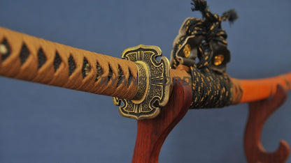 Tachi Japanese Samurai Sword 1095 Folded Steel Damscus Steel full tang sharp