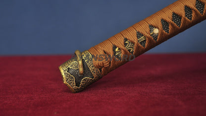 Tachi Japanese Samurai Sword 1095 Folded Steel Damscus Steel full tang sharp