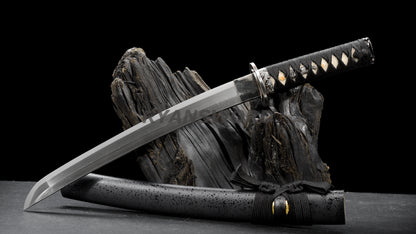 Tanto Short Japanese Sword Damascus Steel Full Tang Battle Ready