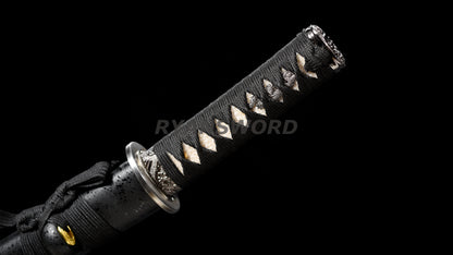 Tanto Short Japanese Sword Damascus Steel Full Tang Battle Ready