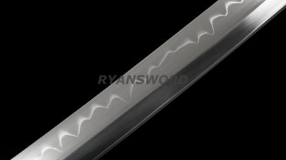 Sakabato Reversed-Edge Shirasaya Katana Japanese Sword 1095 Steel Clay Tempered Light Cutting