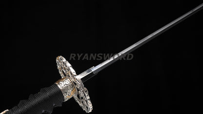 Honsanmai Clay Tempered Wakizashi Japanese Short Sword Rayskin Saya Copper Tsuba Heavy Cutting
