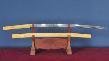 Clay Tempered Shirasaya Katana Sanmai Combined Material Full Tang Sharp Light Cutting