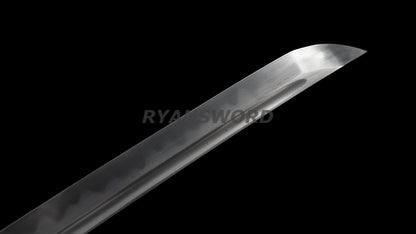 53" Nodachi Japanese Long Sword 1095 Folded Steel Clay Tempered Full Tang Sharp