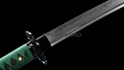 53" Nodachi Japanese Long Sword 1095 Folded Steel Clay Tempered Full Tang Sharp