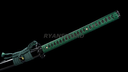 53" Nodachi Japanese Long Sword 1095 Folded Steel Clay Tempered Full Tang Sharp