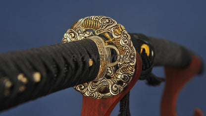 Wakizashi Honsanmai Clay Tempered Full Rayskin Saya Copper Tsuba Heavy Cutting