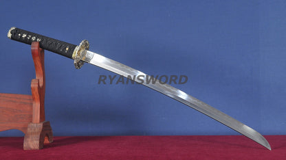 Wakizashi Honsanmai Clay Tempered Full Rayskin Saya Copper Tsuba Heavy Cutting