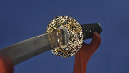 Wakizashi Honsanmai Clay Tempered Full Rayskin Saya Copper Tsuba Heavy Cutting