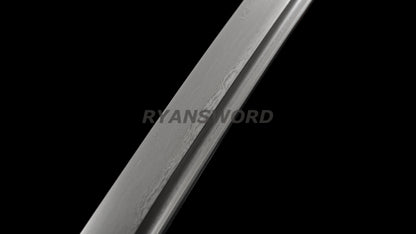 Damascus Folded Steel Wakizashi Japanese Sword full tang sharp