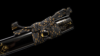 Damascus Folded Steel Wakizashi Japanese Sword full tang sharp