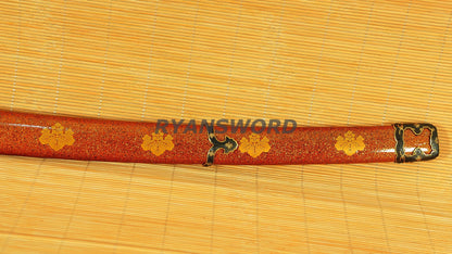 Tachi Clay Tempered Hazuya Polish Gold-Plated Copper Fittings full tang sharp
