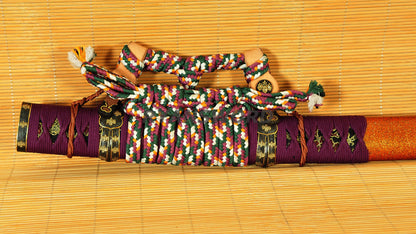 Tachi Clay Tempered Hazuya Polish Gold-Plated Copper Fittings full tang sharp