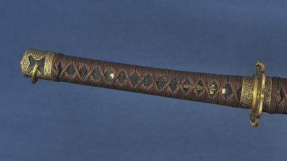 Tachi Clay Tempered Honsanmai Copper Fittings full tang sharp japanese