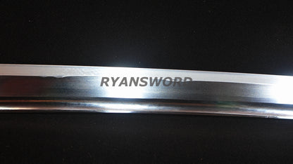 O-Kissaki katana Clay Tempered Hazuya Polish Shirasaya full tang sharp