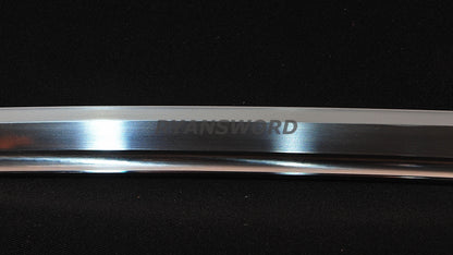 O-Kissaki katana Clay Tempered Hazuya Polish Shirasaya full tang sharp