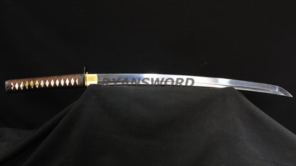 Razor Sharp Wakizashi Folded Steel Blade Iron Fittings Japanese swords