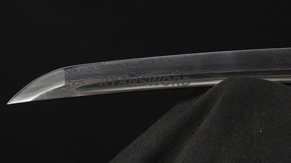 Razor Sharp Wakizashi Folded Steel Blade Iron Fittings Japanese swords