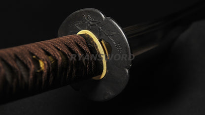 Razor Sharp Wakizashi Folded Steel Blade Iron Fittings Japanese swords