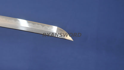 1095 Folded Steel Clay Tempered Katana Copper Tsuba full tang sharp
