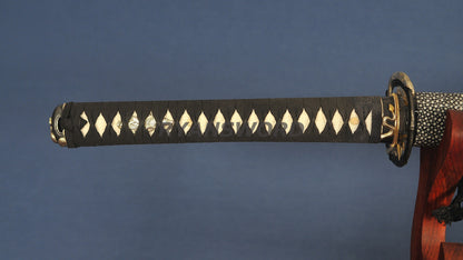Katana Clay Tempered Choji Hamon With Polish Snake Tsuba Rayskin Saya
