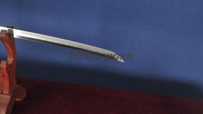 Katana Clay Tempered Choji Hamon With Polish Snake Tsuba Rayskin Saya