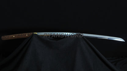 Shirasaya Katana Choji Hamon Clay Tempered full tang sharp japanese sword