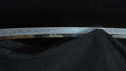 Shirasaya Katana Choji Hamon Clay Tempered full tang sharp japanese sword