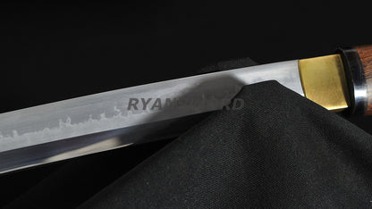Shirasaya Katana Choji Hamon Clay Tempered full tang sharp japanese sword