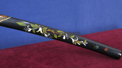 Katana 1095 Steel Choji Hamon Tiger Tsuba lacquer Painting Saya full tang japanese sword