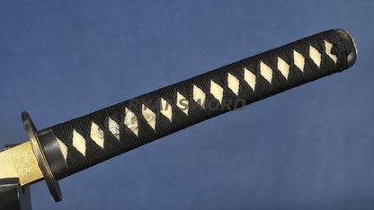 Katana 1095 Steel Hitatsura Hamon lacquer Painting Saya japanese sword full tang