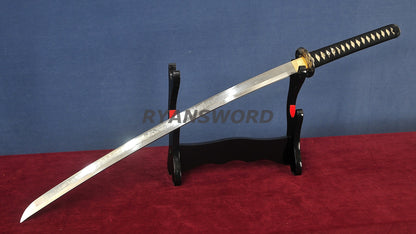 Katana 1095 Steel Hitatsura Hamon lacquer Painting Saya japanese sword full tang
