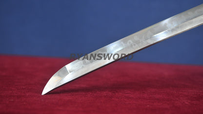 Katana 1095 Steel Hitatsura Hamon lacquer Painting Saya japanese sword full tang