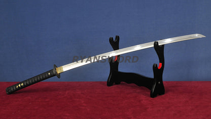 Katana 1095 Steel Choji Hamon Hazuya Polish lacquer Painting Saya full tang