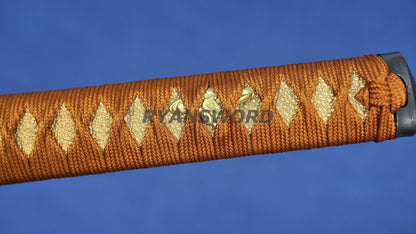 Katana 1095 Steel Clay Tempered lacquer Painting Saya japanese sword full tang